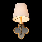 Бра с белым текстильным абажуром и фигурным основанием с зеркальной вставкой Vitorino варинант исполнения - 4 | Loft Concept в Орле