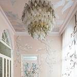 Обои ручная роспись в стиле Арт-деко Symphony Colourway SC-105 on Himalayan Rose silk dupion варинант исполнения - 2 | Loft Concept в Орле