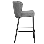 Стул барный серый с широкой закругленной спинкой Bar Chair Gray варинант исполнения - 1 | Loft Concept в Орле