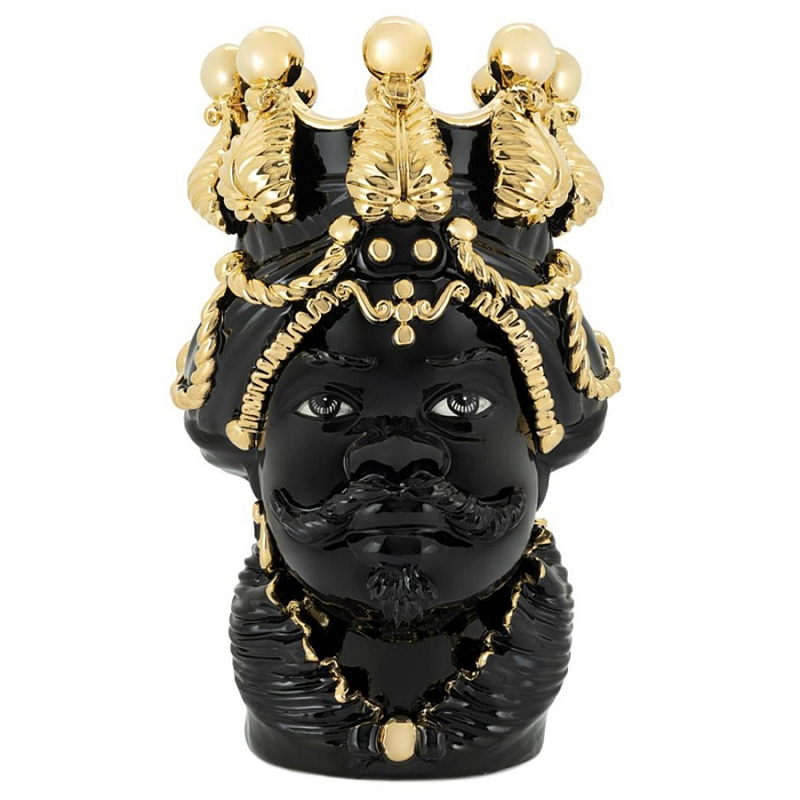 Ваза Vase Moro Man Ltd Black Gold Черный Золотой в Орле | Loft Concept 