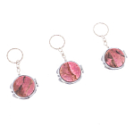 Зеркало брелок складное двухстороннее из натурального камня Родонит Stone Mirrors варинант исполнения - 8 | Loft Concept в Орле