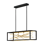 Люстра прямоугольная черного цвета с декором в виде ветвей в золотой отделке Hinkley варинант исполнения - 2 | Loft Concept в Орле