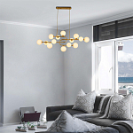 Люстра подвесная с белыми лампами в форме шара Flute варинант исполнения - 1 | Loft Concept в Орле