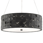 Люстра в форме цилиндра с чёрным фактурным абажуром Round Necklines варинант исполнения - 2 | Loft Concept в Орле