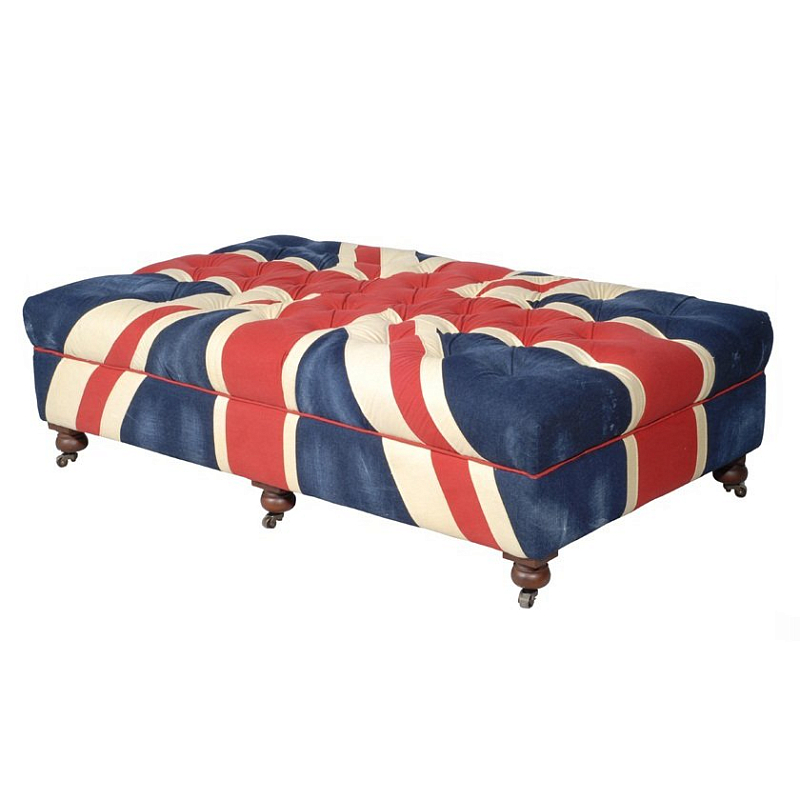 Пуф Poof Union Jack velvet Красный Белый Синий Пуф Poof Union Jack velvet Красный Белый Синий в Орле | Loft Concept