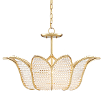 Люстра в форме тюльпана с лепестками из прозрачных стеклянных бусин Hanging Flowers варинант исполнения - 2 | Loft Concept в Орле