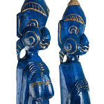 Комплект из 2-х деревянных статуэток Asmat Statuettes Blue Green варинант исполнения - 3 | Loft Concept в Орле