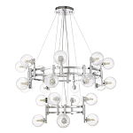 Люстра подвесная с двумя ярусами и 24-ю рельефными прозрачными плафонами из стекла Perforated Glass Bubbles варинант исполнения - 2 | Loft Concept в Орле