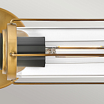 Бра для ванных комнат горизонтальное с 2-мя прозрачным цилиндрическим плафонами на круглом основании Hinkley варинант исполнения - 4 | Loft Concept в Орле