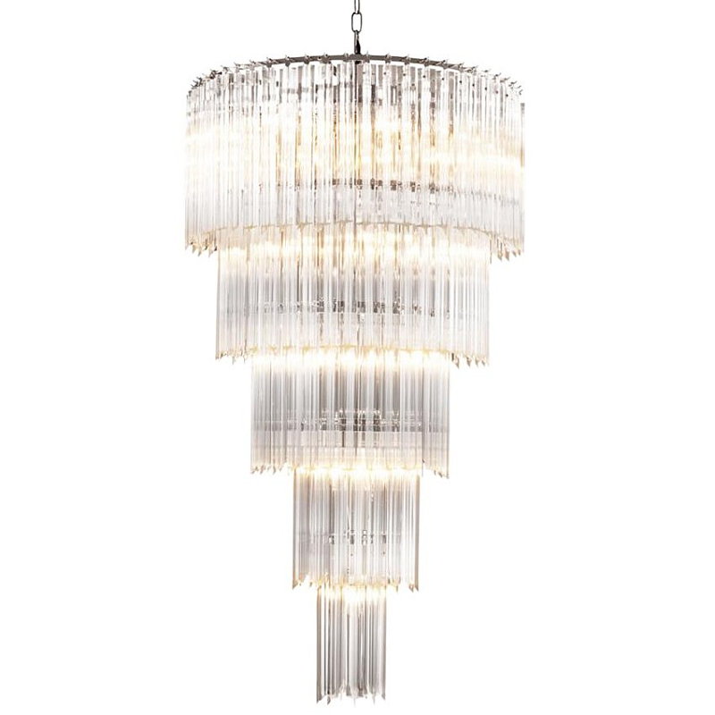 Люстра Chandelier Alpina L Никель Прозрачный (Transparent) Люстра Chandelier Alpina L Никель Прозрачный (Transparent) в Орле | Loft Concept