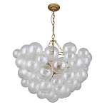 Люстра подвесная с рифлёными стеклянными шарами в форме воздушного облака Berries Chandelier варинант исполнения - 1 | Loft Concept в Орле