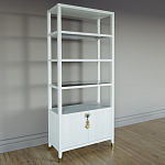 Стеллаж со стеклянными полками Elsa Dreams White варинант исполнения - 1 | Loft Concept в Орле