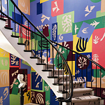 Обои ручная роспись в стиле Арт-деко Jazz Special Colourway on dyed silk with embroidery варинант исполнения - 1 | Loft Concept в Орле