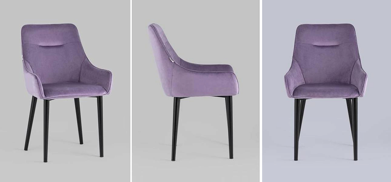 Стул Joan Chair Сиреневый Велюр Стул Joan Chair Сиреневый Велюр - Loft-Concept в Орле