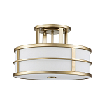 Потолочный светильник с белым матовым абажуром в металлическом каркасе Feiss варинант исполнения - 1 | Loft Concept в Орле