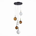 Люстра светодиодная с сферическими стеклянными плафонами Splatter варинант исполнения - 3 | Loft Concept в Орле