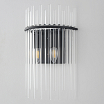 Бра со стеклянными прозрачными трубками и черным металлическим каркасом Nembus варинант исполнения - 3 | Loft Concept в Орле