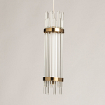 Подвесной светильник с цилиндрическим плафоном из прозрачных стеклянных трубок Nembus варинант исполнения - 3 | Loft Concept в Орле
