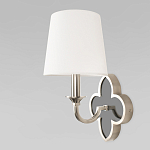 Бра с белым текстильным абажуром и фигурным основанием с зеркальной вставкой Vitorino варинант исполнения - 20 | Loft Concept в Орле