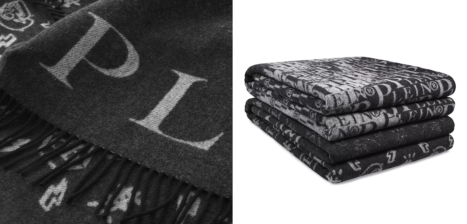 Плед Philipp Plein Plaid Cashmere Monogram Плед Philipp Plein Plaid Cashmere Monogram - Loft-Concept в Орле