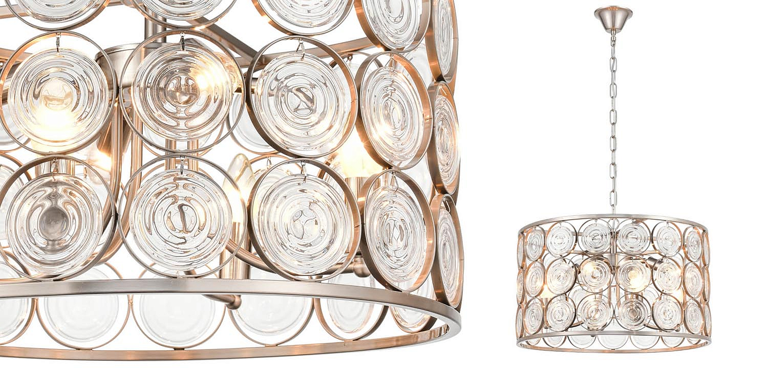 Люстра Edalina Chandelier nickel satin 50 Люстра Edalina Chandelier nickel satin 50 - Loft-Concept в Орле