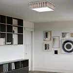 Потолочный светильник квадратный с гофрированным абажуром цвета графит Millennium варинант исполнения - 3 | Loft Concept в Орле