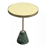 Кофейный столик с круглой зеркальной столешницей и мраморным основанием Stable Base варинант исполнения - 1 | Loft Concept в Орле