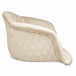 Барный стул со спинкой и подлокотниками на 4-х деревянных ножках Кремовый Велюр Ava Charm варинант исполнения - 3 | Loft Concept в Орле