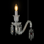 Подвесной светильник стеклянный в виде канделябра Curved Glass Chandelier варинант исполнения - 6 | Loft Concept в Орле