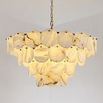 Люстра подвесная четырехъярусная с подвесками в форме дисков Cryptocrystalline Stone варинант исполнения - 6 | Loft Concept в Орле