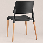 Пластиковый стул на ножках из массива бука Ferret Black 4 шт варинант исполнения - 5 | Loft Concept в Орле