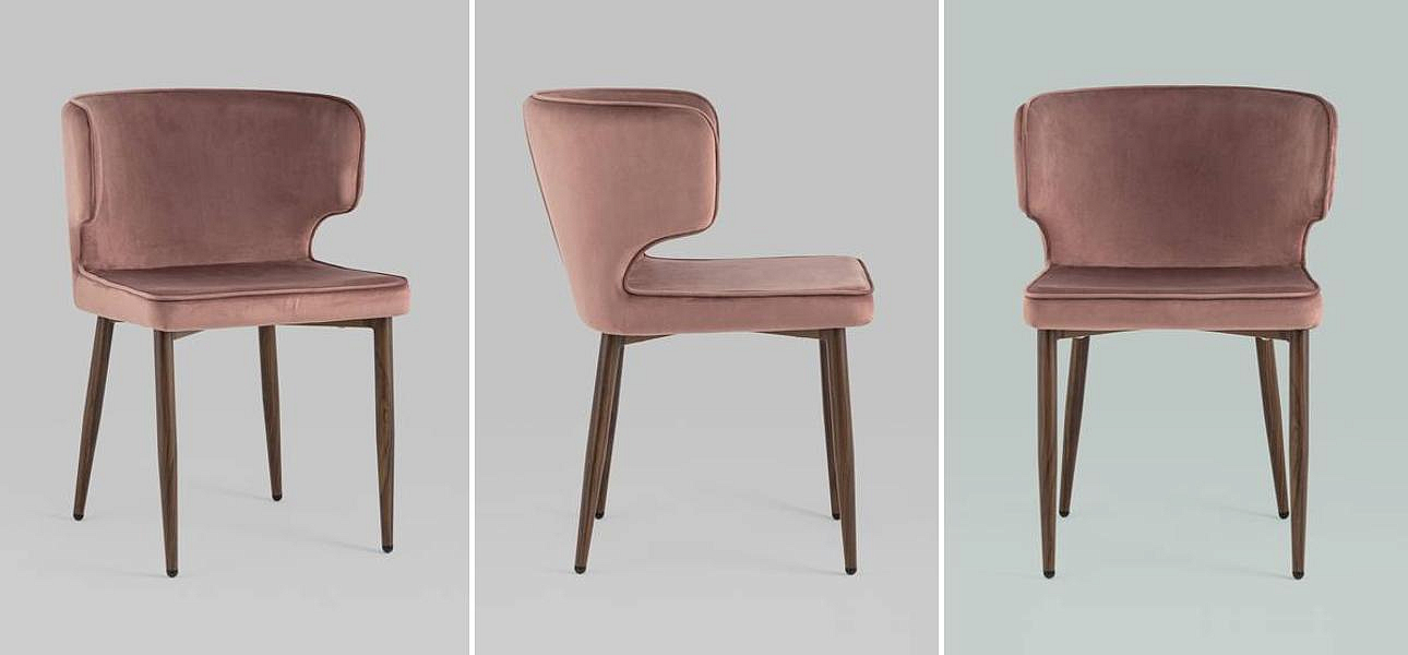 Стул Mateo Chair Пыльнно-Розовый Велюр Стул Mateo Chair Пыльнно-Розовый Велюр - Loft-Concept в Орле
