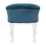 Кресло низкое в стиле прованс Louis French Armchair white and blue velour варинант исполнения - 2 | Loft Concept в Орле