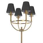 Торшер с металлическим основанием бронзового цвета с черными конусовидными абажурами Dignity варинант исполнения - 3 | Loft Concept в Орле