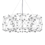 Люстра с тонкой металлической конструкцией цвета хром Quasar варинант исполнения - 2 | Loft Concept в Орле