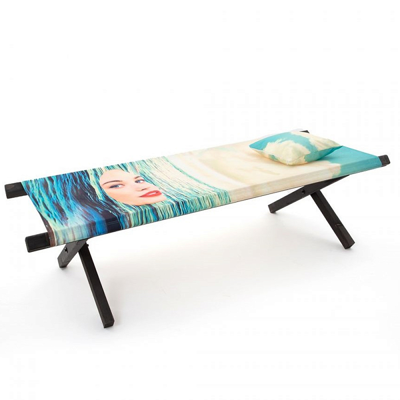 Шезлонг Seletti Poolbed Seagirl Черный Голубой в Орле | Loft Concept 