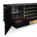 Дизайнерский комод в сочетании черного и золотого цвета Nubian варинант исполнения - 2 | Loft Concept в Орле