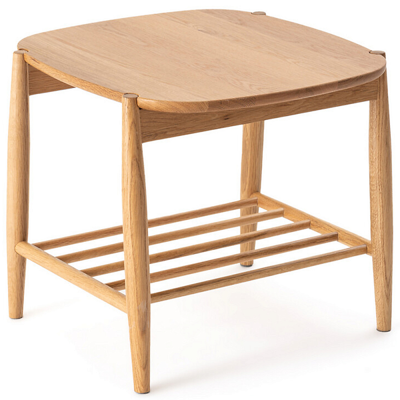 Приставной стол из массива дуба Reyer Side Table Золотой дуб в Орле | Loft Concept 