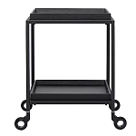 Тумба чёрная на колёсах Cabinet on Wheels варинант исполнения - 1 | Loft Concept в Орле