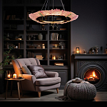 Люстра в форме кольца розовая Warm Pink Light варинант исполнения - 6 | Loft Concept в Орле