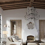 Бра с двумя тканевыми абажурами в форме цилиндра Prerequisites варинант исполнения - 4 | Loft Concept в Орле