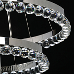 Люстра с тремя кольцами цвета хром и прозрачными хрустальными шарами по периметру Sacramento Transparent Balls Chandelier варинант исполнения - 7 | Loft Concept в Орле