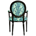 Стул из натурального бука с подлокотниками Ikat Pattern бирюзовый варинант исполнения - 2 | Loft Concept в Орле