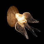 Бра с прозрачной стеклянной фигуркой птички Serip Voa варинант исполнения - 2 | Loft Concept в Орле