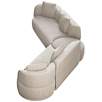 Угловой диван Calypso с поворотным механизмом и пуфом   варинант исполнения - 4 | Loft Concept в Орле