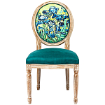 Стул из натурального бука зелёный с цветочным принтом Impressionism in Color варинант исполнения - 1 | Loft Concept в Орле