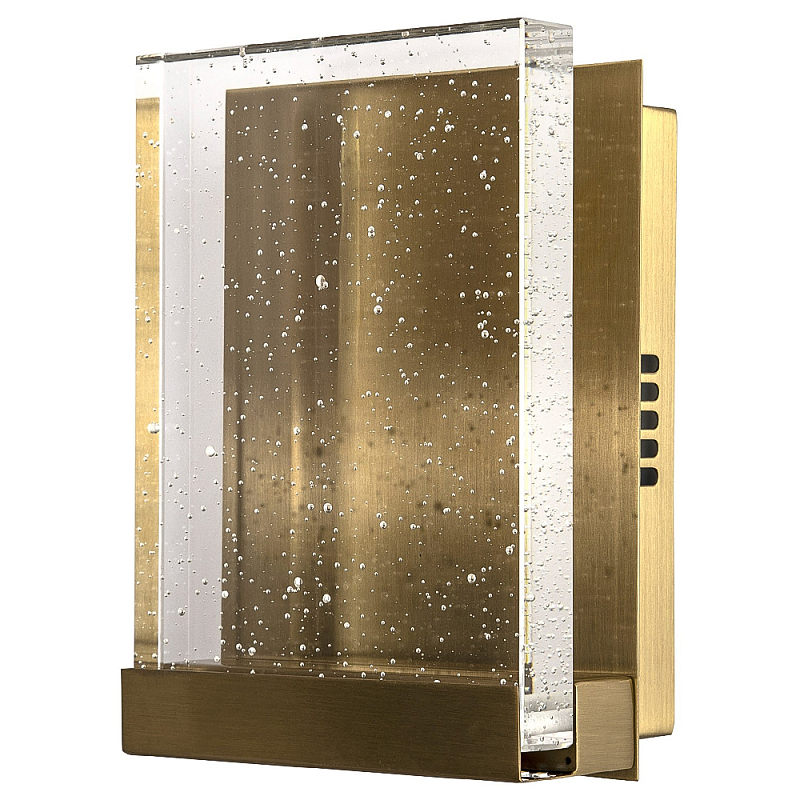 Настенный геометрический светильник со стеклом Rectangle Geometry Glass Wall Lamp Латунь Прозрачное Стекло Настенный геометрический светильник со стеклом Rectangle Geometry Glass Wall Lamp Латунь Прозрачное Стекло в Орле | Loft Concept