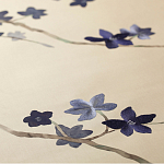 Обои ручная роспись Cherry Tree Original colourway on Stone Ochre dyed silk варинант исполнения - 2 | Loft Concept в Орле