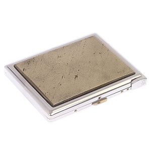 Портсигар с газовой зажигалкой из натурального камня Пирит Stone Cigarettes Cases