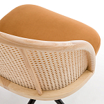 Офисное кресло из велюра и ротанга Eilwen Rattan Wicker Chair варинант исполнения - 4 | Loft Concept в Орле